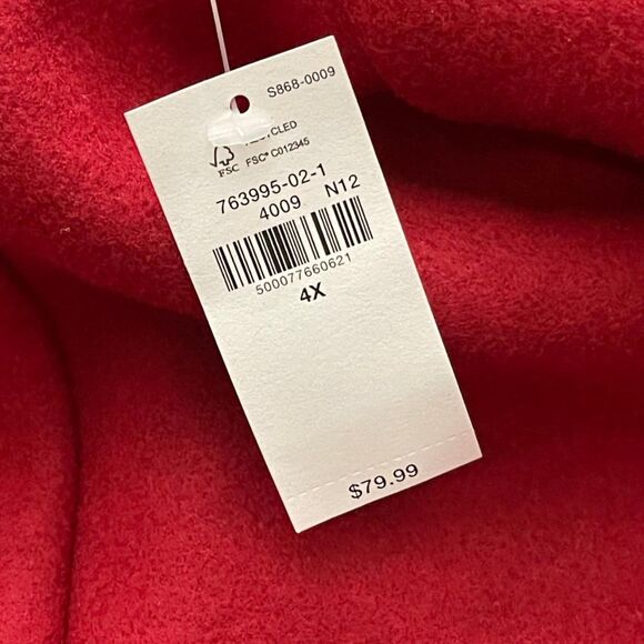 OLD NAVY Oversized Soft-Brushed Overcoat in Rubia Red for Women, Size 4X - Picture 8 of 10